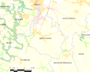 Poziția localității Saint-Thuriau