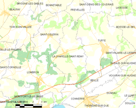 Mapa obce La Chapelle-Saint-Rémy