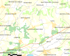 Poziția localității La Chapelle-Saint-Rémy