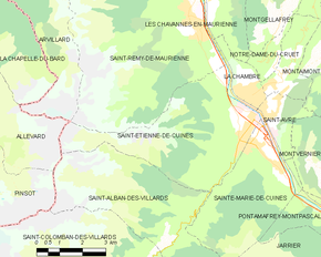 Poziția localității Saint-Étienne-de-Cuines