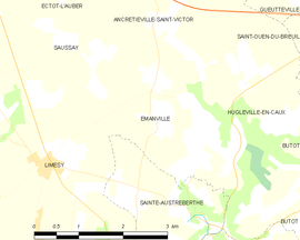 Mapa obce Émanville