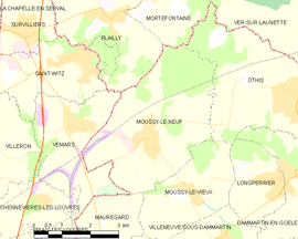Mapa obce Moussy-le-Neuf