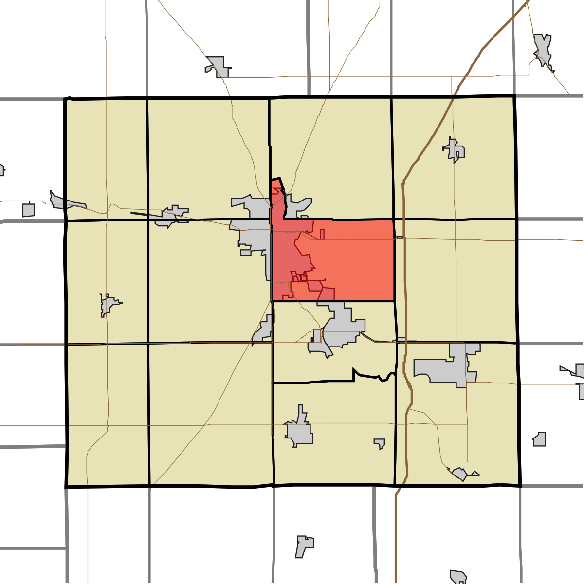 Grant County Indiana Map File:map Highlighting Center Township, Grant County, Indiana.svg - Wikipedia