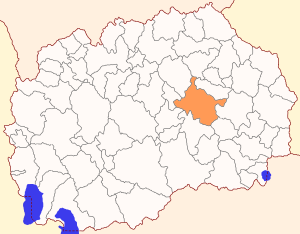 Map of Štip Municipality.svg
