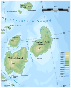 Map of Graham Bell Island and Wilczek Land-en.svg