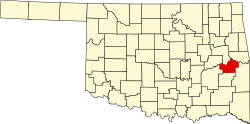 Karte von Haskell County innerhalb von Oklahoma