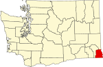 Map of Washington highlighting Asotin County.svg