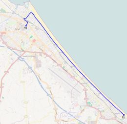 Plan du téléphérique Rimini-Riccione