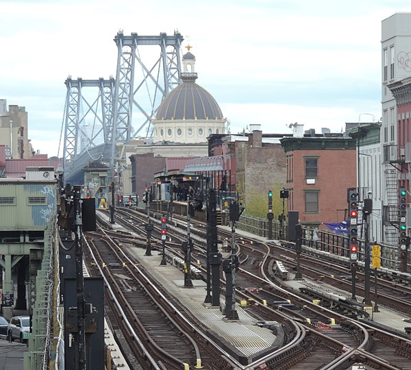 Three tracks over Broadway