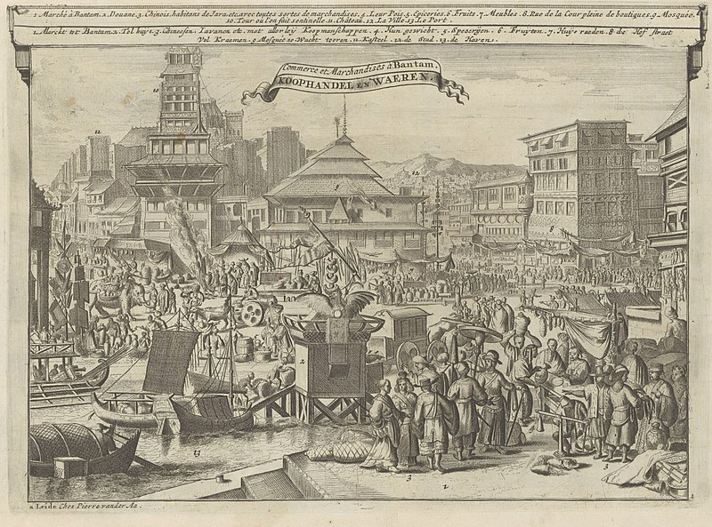 File:Market and trade in Bantam (Banten), Romeyn de Hooghe, 1682-1733.jpg