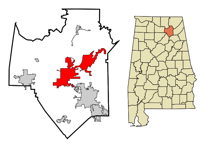 File:Marshall County Alabama Incorporated and Unincorporated areas Guntersville Highlighted.svg