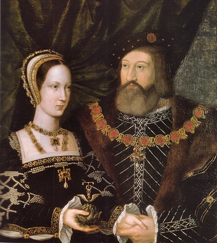 Wedding portrait of Mary Tudor and Charles Brandon
