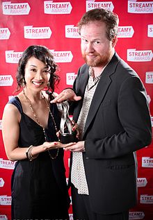 Maurissa Tancharoen and Joss Whedon, winners of Best Writing for a Comedy Web Series Maurissa Tancharoen and Joss Whedon.jpg