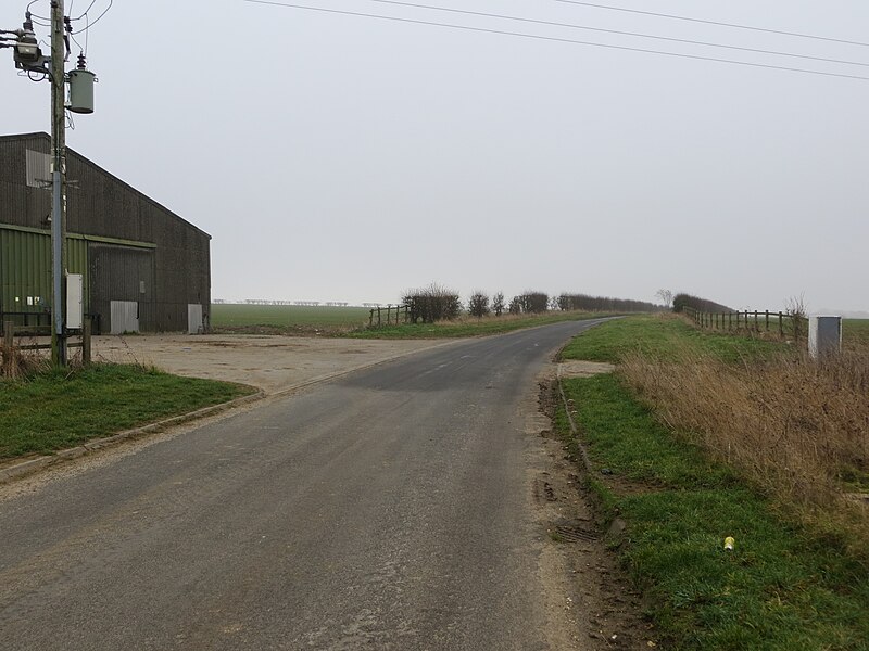 File:Middlegate Lane passing agricultural buildings on its way to Melton Ross - geograph.org.uk - 6068125.jpg