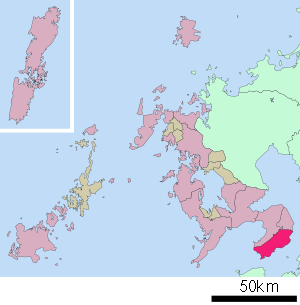 Lage Minamishimabaras in der Präfektur