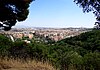 The view of central Rome from the Monte Mario park.