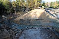 Čeština: Rekonstrukce hráze rybníka Mrhalu. Okres České Budějovice. English: Reconstruction of the embankment of the Mrhal pond. České Budějovice District, South Bohemia, Czechia.