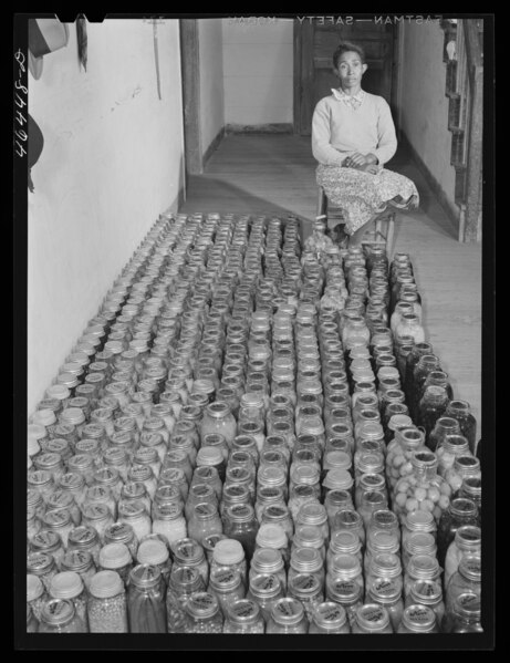 File:Mrs. Edmond Reid, FSA client, with her canned goods, Oakland community, Greene County, Georgia, 8c07584.tiff