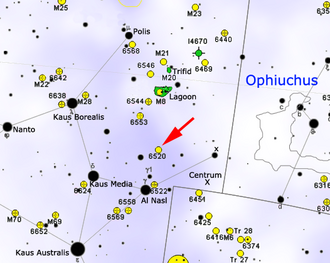 Map showing the location of NGC 6520 NGC 6520 map.png