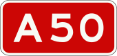 A50 motorway shield}}