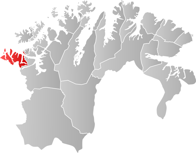 Lage der Kommune in der Provinz Finnmark