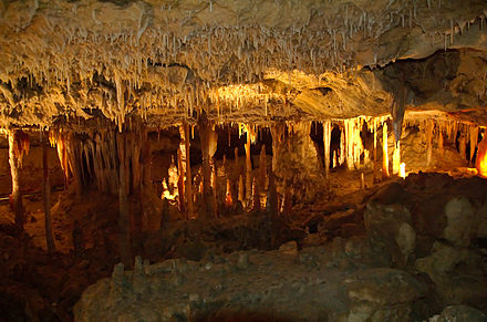 Some of the formations in one of the caves
