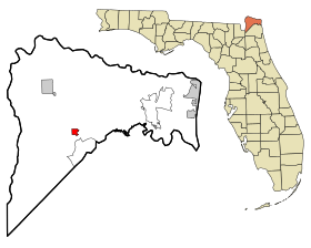 Nassau County Florida Incorporated and Unincorporated areas Callahan Highlighted.svg