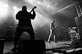 Chris (Guitar) and Berry (Bass Guitar) of Belgian Beatdown Hardcore group Nasty during a show at Impericon Festival (2019), Turbinenhalle, Oberhausen (DEU) /// leokreissig.de for Wikimedia Commons