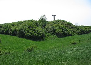 The summit of the Kochersberg with the monument in the form of a Chappe tower