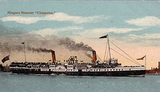 Niagara Steamer Chippewa, vintage postcard