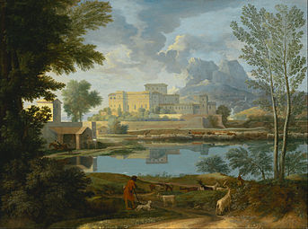 Nicolas Poussin, Landskap i rolig vær, 1651