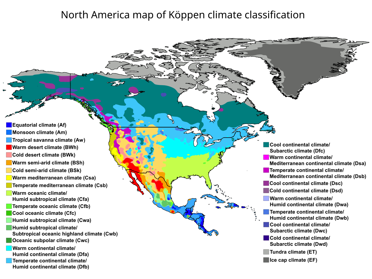 tundra climate map