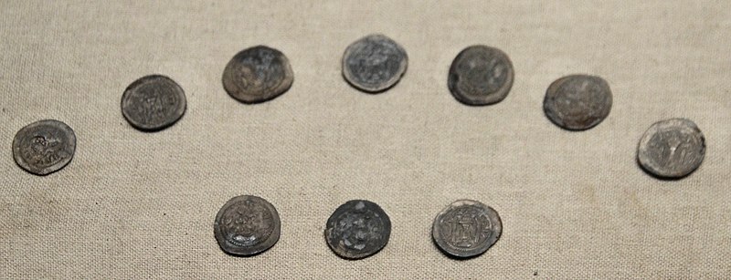 File:Northern Wei Persian Silver Coins (detail).jpg