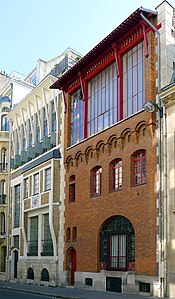 Houses on rue Cassini. House of Lucien Simon (1906) on left, house of Czernichowski (1903) on right.