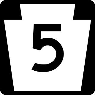 <span class="mw-page-title-main">Pennsylvania Route 5</span> State highway in Erie County, Pennsylvania, United States