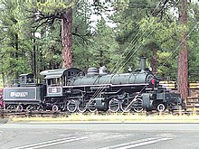 Southwest Lumber Mills locomotive on display in Flagstaff, Arizona in 2020 P 20200312 133825 HDR.jpg