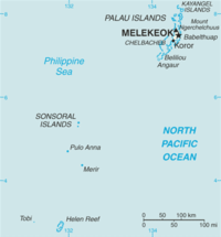 Location of Angaur (upper right)