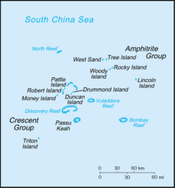 Karta över Paracelöarna.