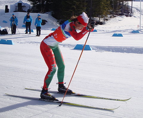 Larysa Varona of Belarus competing at the 2010 Winter Paralympics.