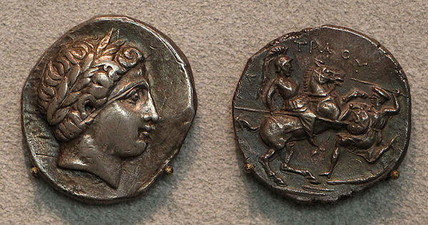 Coin of Patraus, king of Paeonia 335-315 BC