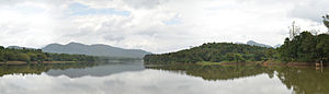 A view of Periyar River from Dam