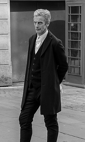 Peter Capaldi, intérprete del Duodécimo Doctor, durante el rodaje de la serie en junio de 2014.