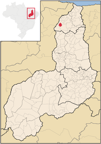 Носа-Сеньора-дус-Ремедиус на карте штата.