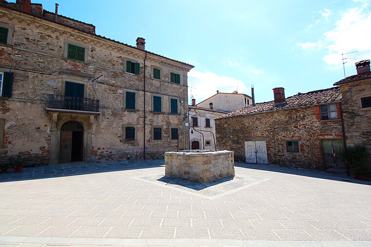 Meliciano Map Hamlet Arezzo Tuscany Italy