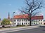 Village square in Pouch (Muldestausee, Anhalt-Bitterfeld district, Saxony-Anhalt)