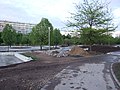 Čeština: Park v Praze na Střížkově, probíhající rekonstrukce nápověda English: Reconstruction of park in Prague-Střížkov help