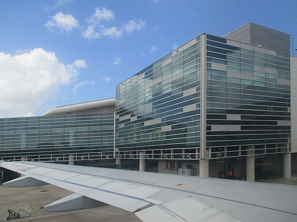 Terminal A facade view from the tarmac