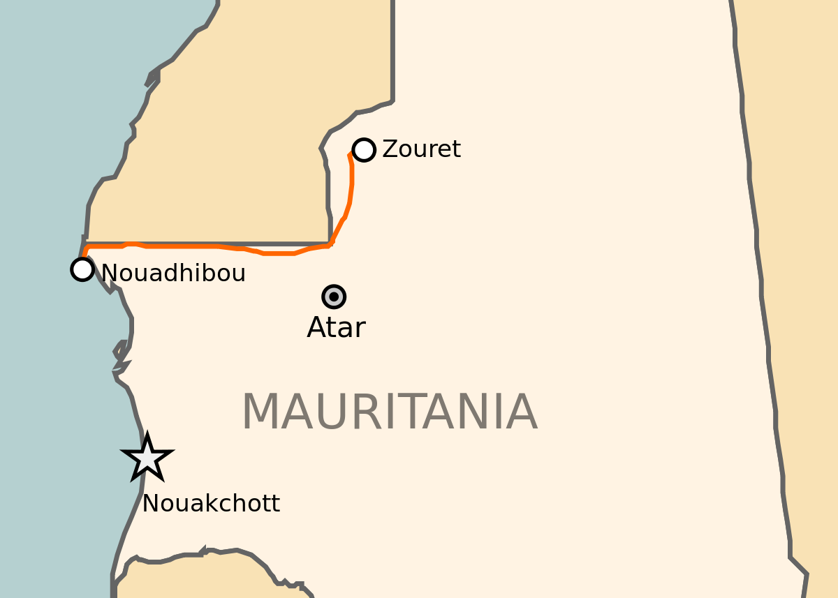 Railways in Mauritania.svg