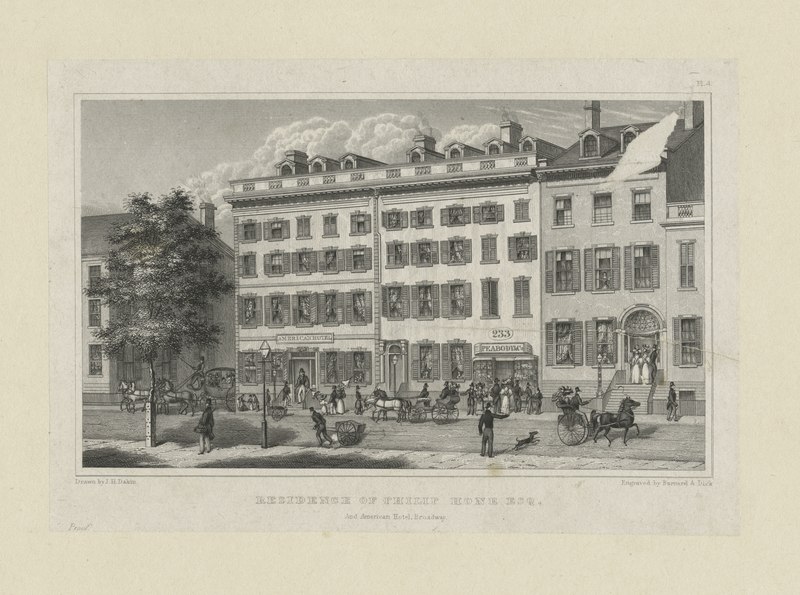 File:Residence of Philip Hone Esq. and American Hotel, Broadway (NYPL b13476046-EM11382).tiff