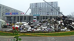 Keruntuhan Atap Pasar Swalayan Riga